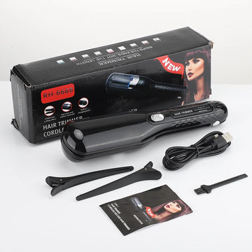 2 in 1 Hair Split Ends Trimmer Charging Professional Hair Cutter Smooth End Cutting Clipper Beauty Set Hair Straightener