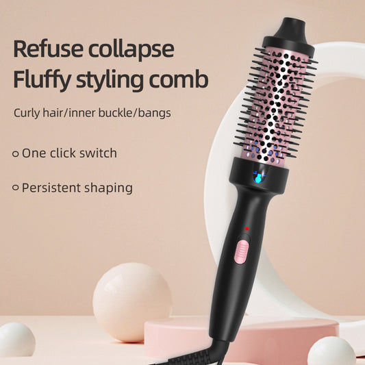 【wavy chic】Refuse collapse Fluffy styling comb Negative Ion Single Thermal brush