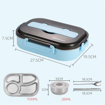Portable Lunch Box for School Kids 304 Stainless Steel